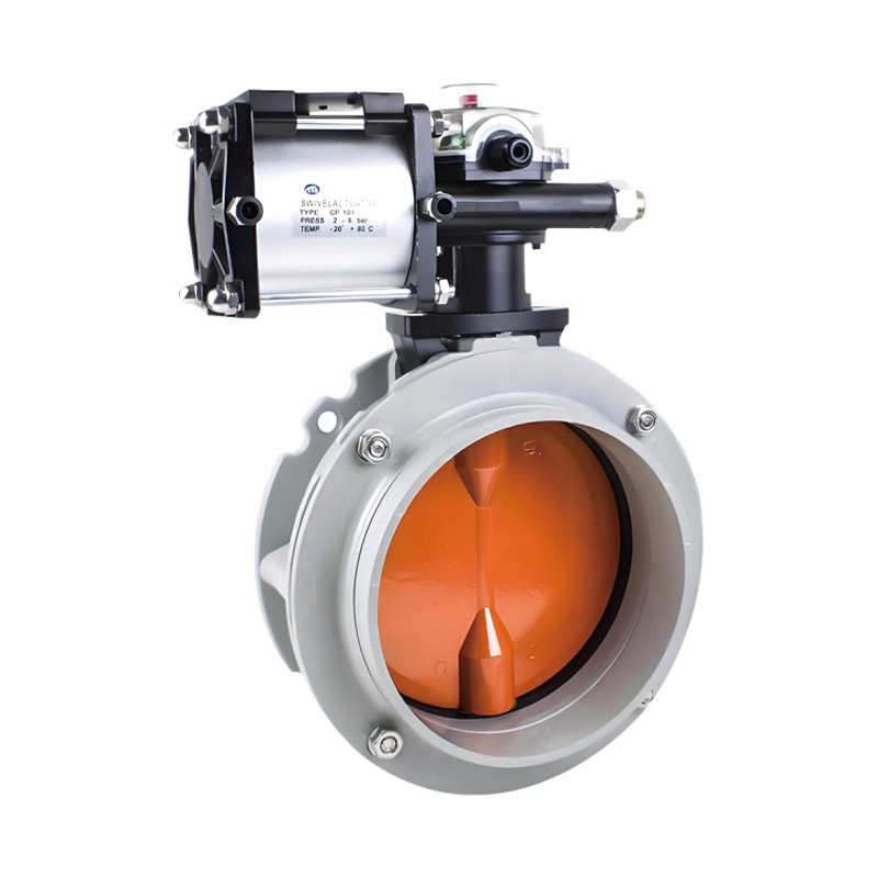 Pneumatic Powder Dust Butterfly Valve Assembly
