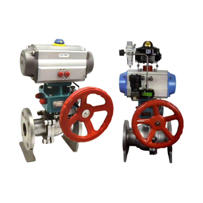 Pneumatic Flange Ball Valve with Handwheel